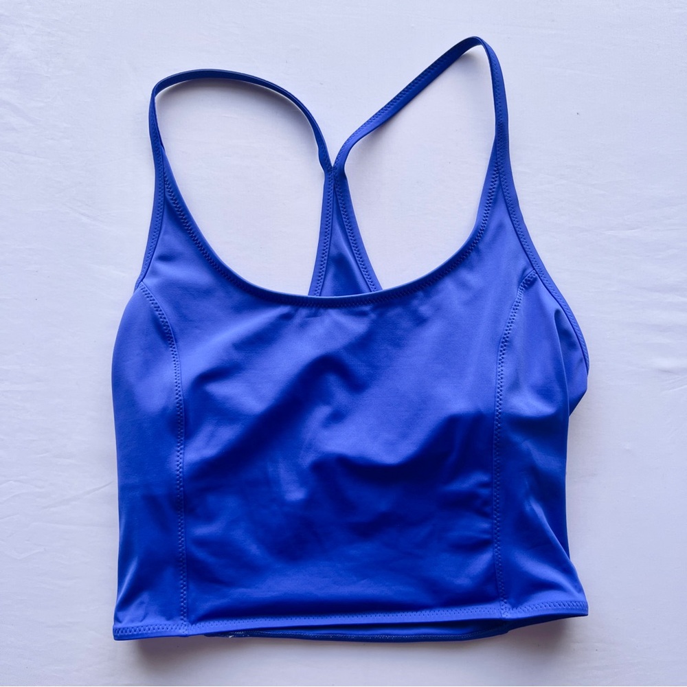 Outdoor Voices Vibrant Blue Active Tank Crop Top Racerback